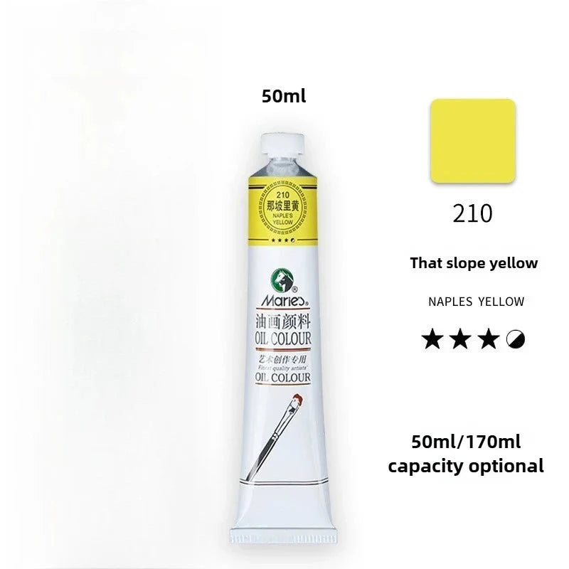 Maries Oil Paint 50ML Oil Painting Art Creation Pigment Large Oil Paint Paint Single Commonly Used 24 Colors