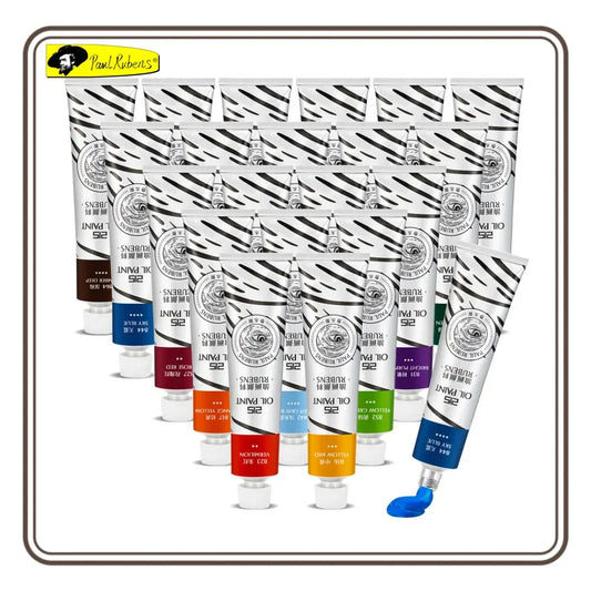 Paul Rubens Oil Paint 20 Colors 50ml Professional Oil Based Paint High Saturation Creamy Texture for Artists Beginners