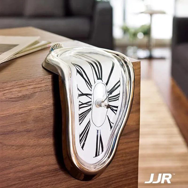 Melting Distorted Surreal Novelist Salvador Dali Style Decorative Clock