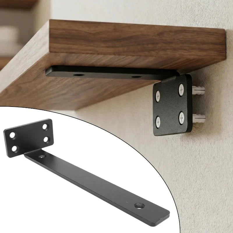 Heavy Duty L-shaped Shelves Brackets Thickened Floating Shelf Bracket Invisible Wall Shelves Support with Screws Hardware Tools