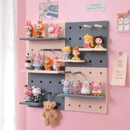 Home Decor Wall Shelves Decoration Hole Board Wall Storage Rack Storage Shelf Kitchen Bedroom Hanging Wall Shelves Wall Decor