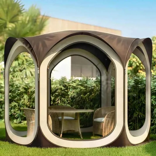 Oxford Screen Pop Up House Room Tent Canopy Sun Shade Shelter Portable Gazebo for Patio Backyard Deck and Outdoor Activities