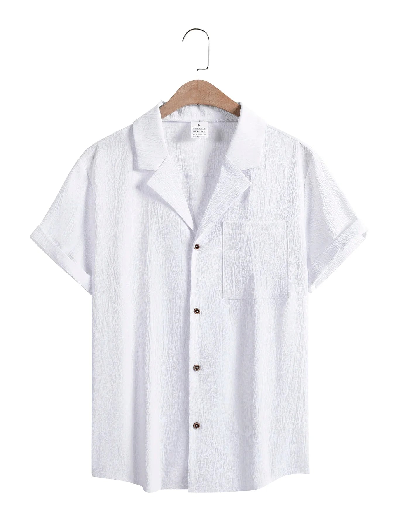 New Mens Short Sleeve T-Shirts Summer Trendy Breathable Loose Youth Basic Cotton Pocket Top Solid Color Stand Up Collar Shirts
