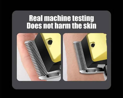 USB Rechargeable Hair Clippers for Men, Three-piece Set with Oil Head and Electric Trimmers, Ideal for Home Use
