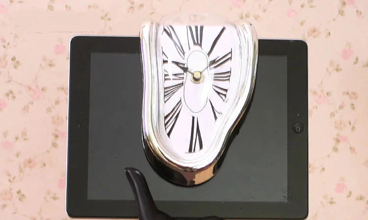 Melting Distorted Surreal Novelist Salvador Dali Style Decorative Clock