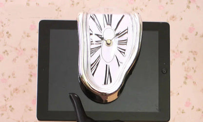 Melting Distorted Surreal Novelist Salvador Dali Style Decorative Clock