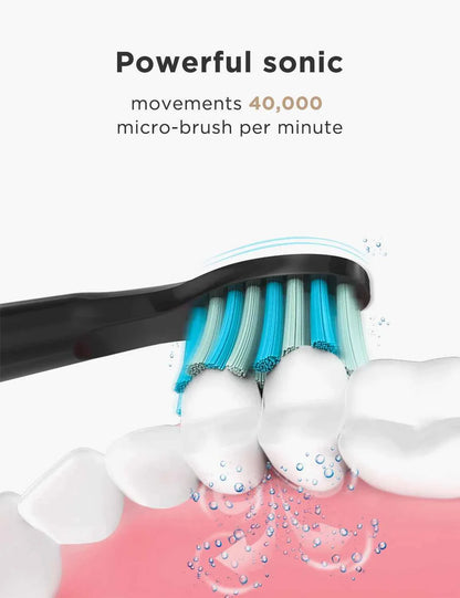 Fairywill FW-D7 Sonic Electric Toothbrush Set - 5 Modes Rechargeable Adult Toothbrush with Travel Case & 8 Heads
