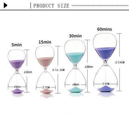 5/15/30/60 Mins Hour Glass Sand Watch Timer Sand Clock Household Items Hourglass Sand Timer Large Home Office Decor Shower