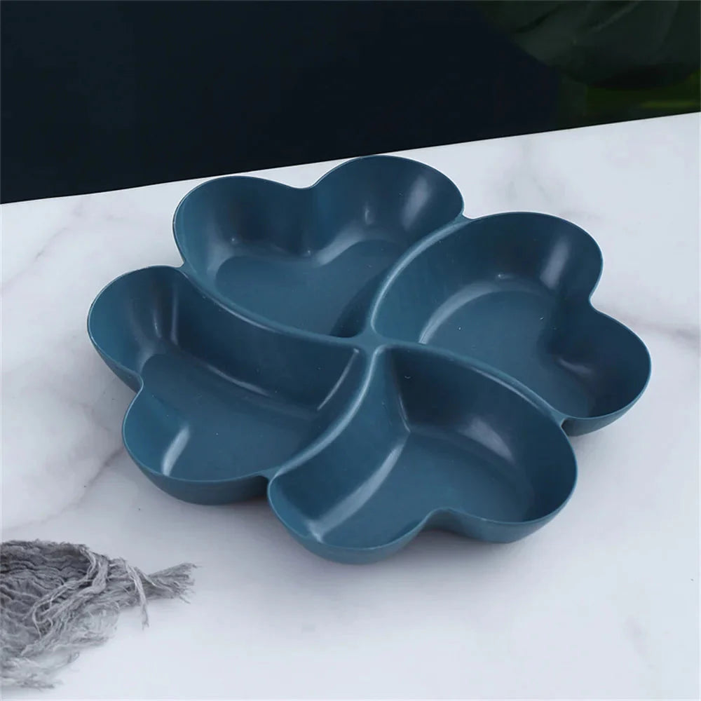 Snack Snack Plate Feel Comfortable Beautiful Shape Wheat Straw Kitchen Bar Utensils Four-leaf Clover Plate Fruit Plate