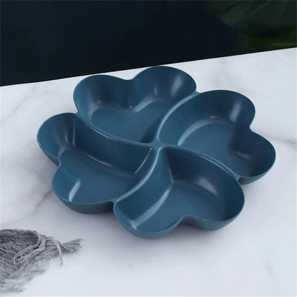 Snack Snack Plate Feel Comfortable Beautiful Shape Wheat Straw Kitchen Bar Utensils Four-leaf Clover Plate Fruit Plate