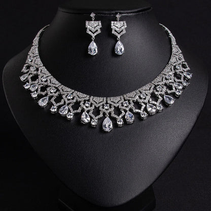 Exquisite Appeal Women High Jewelry Set 2 Piece Necklace Earrings Dress Accessories for Festive Wedding Prom Host Gift 2026