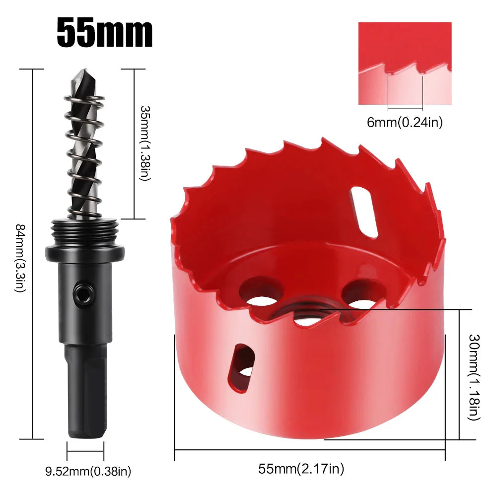 1pc 15-200mm M42 Bi-Metal Hole Saw HSS Drill Bit for Metal Iron Aluminum Stainless Plastic DIY Wood Cutter Tools