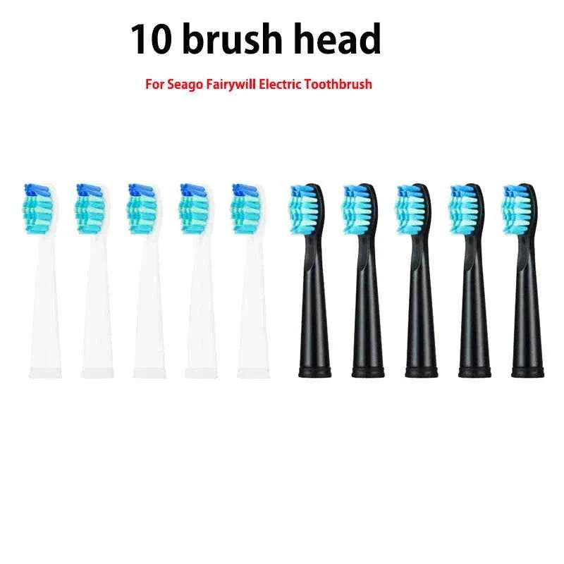 Toothink Replacement Brush Heads - Compatible with Fairywill/Seago FW-507/508/917/959 - 5-10Pcs Dupont Bristle Set