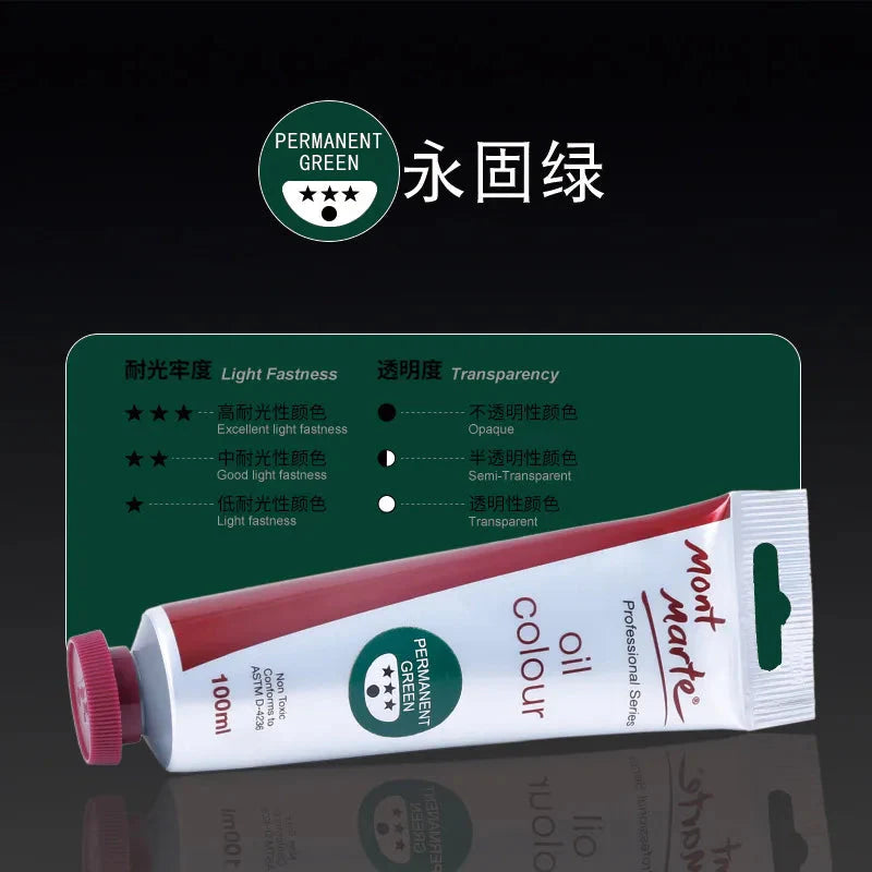100ml Oil Paint 45 Colors Student Art Creation Special Waterproof Quick-drying Large Sticks Of Pigment School Painting Supplies