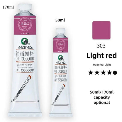 Marie's Oil Paint 170ML Oil Painting Art Creation Pigment Large Oil Paint Paint Single Commonly Used 24 Colors