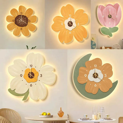 Light Decorative Clock Hanging Restaurant Simple Creative Crystal Porcelain Wall Hanging Clock Quiet Room Clock
