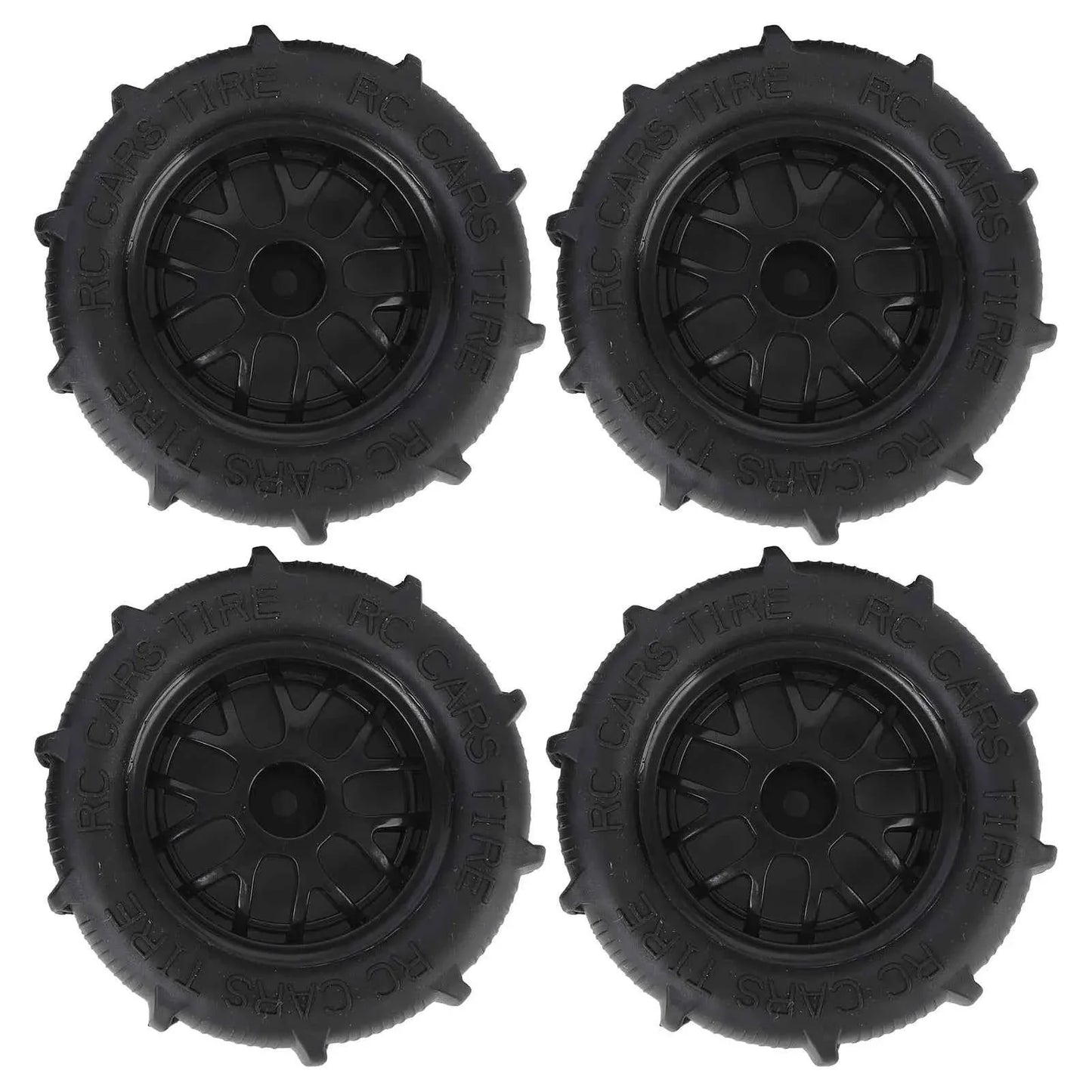 RC Beach Tires 1/14 1/16 1/18 Universal Rubber Plastic Good Grip Strong Cushioning RC Car Desert Wheels RC Desert Wheels