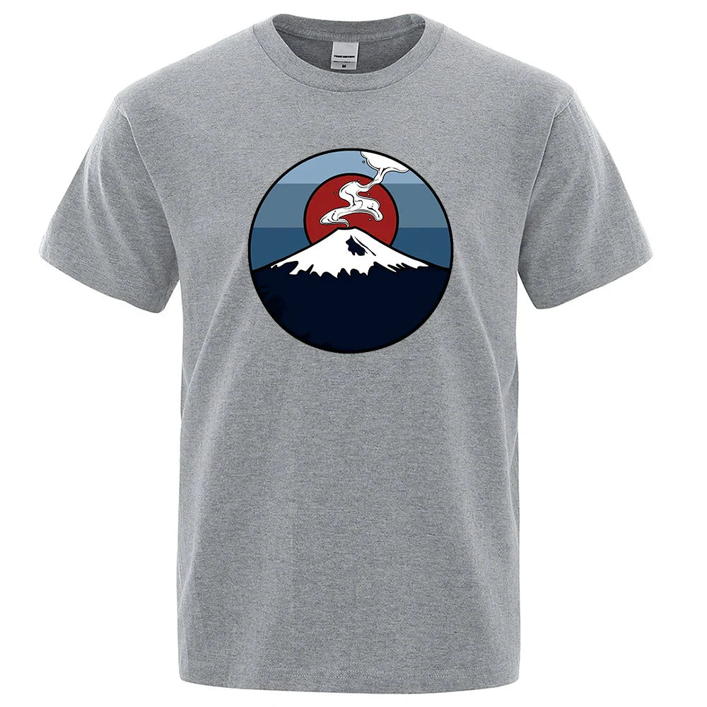 Mt. Fuji, Japan Mens T Shirt Fashion Cotton Eco-Friendly T-Shirts Summer Tee Clothes Tshirt Hip Hop Oversize Loose Men T Shirts