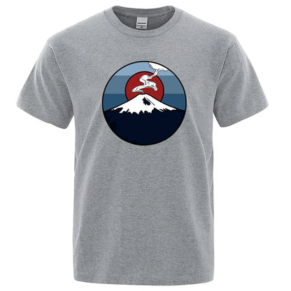 Mt. Fuji, Japan Mens T Shirt Fashion Cotton Eco-Friendly T-Shirts Summer Tee Clothes Tshirt Hip Hop Oversize Loose Men T Shirts
