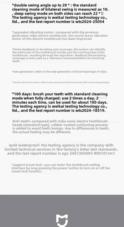 Mijia Sonic Sweep Vibration Electric Toothbrush Pro Intelligent Tooth Surface Recognition Digital Display Reminder