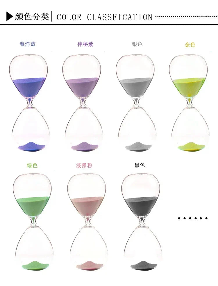 5/15/30/60 Mins Hour Glass Sand Watch Timer Sand Clock Household Items Hourglass Sand Timer Large Home Office Decor Shower