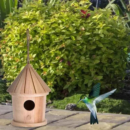 Wooden Bird House Feeder DIY Bird Nest Outdoor Hanging Birds Houses Home Decoration Gardening Decoration