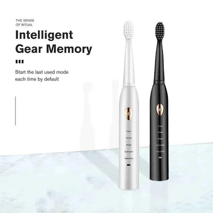 Sonic Electric Toothbrush For Adult Black White Whitening Timer Soft Hair IPX7 Waterproof 5-gear Mode USB Charging Teeth Brush