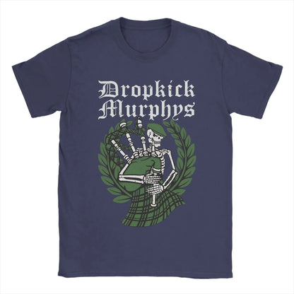 Men's T-Shirts Dropkicks Murphyss Band Novelty 100% Cotton Tee Shirt Short Sleeve  T Shirt Crewneck Clothing Gift Idea