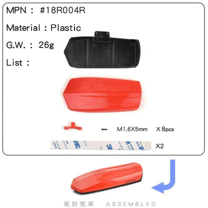 RCDream 1/18 Scale Roof Rack Roof Box for 1/18 1/24 1/12 RC Crawler Truck TRX4M Bronco AX24 #18R004