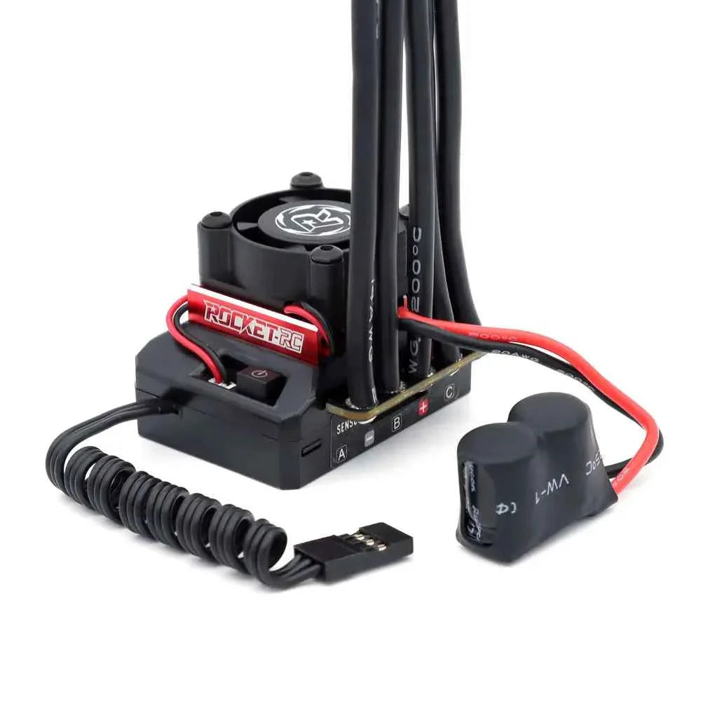 ROCKET-RC 100A ESC Sensored Brushless Electric Speed Controller 2-3S for 1/10 RC Drift Car 380/390/540 Sensored Brushless Motor