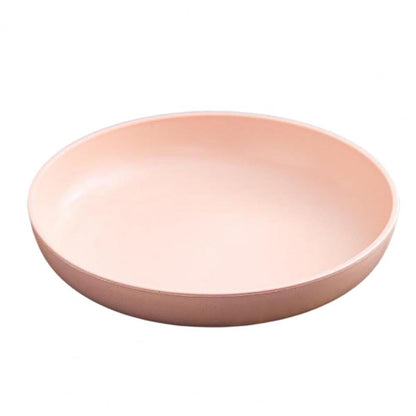 Wheat Fiber Plate Microwave Plastic Plates Dinner Plate BPA Free Food Grade Round Shape Food Dish Fruit Salad Dish Kitchen Plate