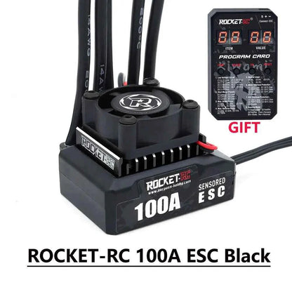 ROCKET-RC 100A ESC Sensored Brushless Electric Speed Controller 2-3S for 1/10 RC Drift Car 380/390/540 Sensored Brushless Motor