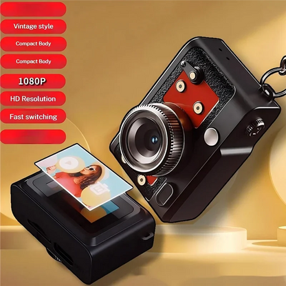 CABE-School Life Memory Thumb Camcorder 1080P HD Digital Camera Mini Retro Student Gift Portable Video Recording Device Videogra