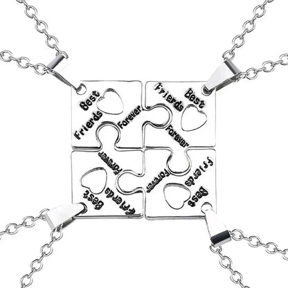 New Best Friends Necklace For Women Girls Broken Heart Puzzle Musical Note Pendant Necklaces BFF Friendship Forever Jewelry Gift