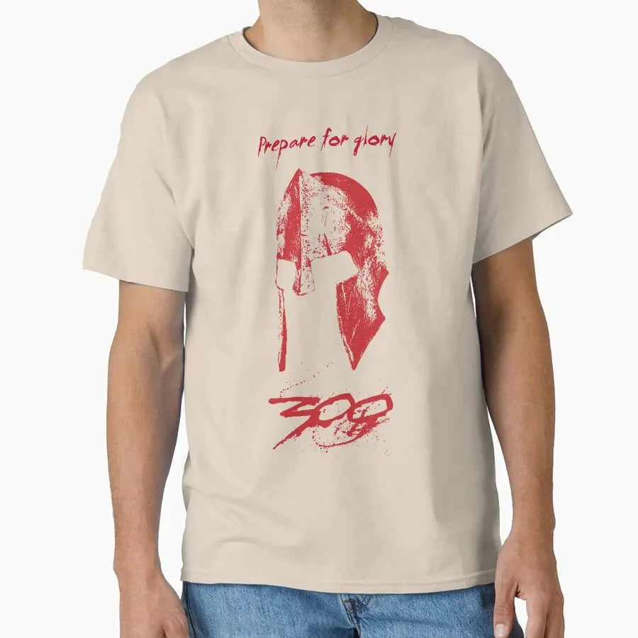 SPARTAN HELMET RED Spartan warrior helmet ancient greece this is sparta T Shirt for men Large size Adult tops S-6XL