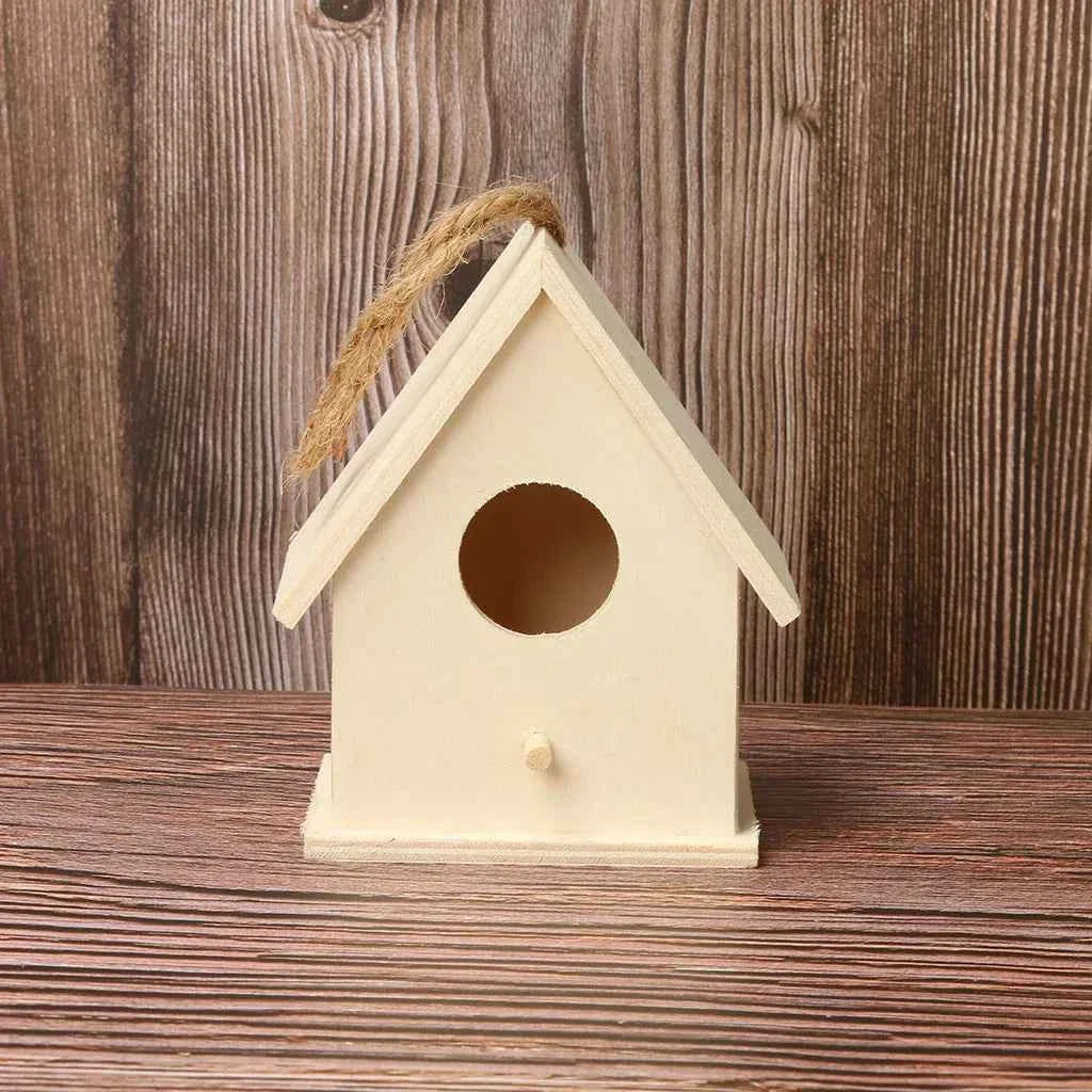 Wooden Birdhouse, Outdoor Garden Hanging Bird Nest, Wall Mounted Bird House, Wooden Hummingbird Box House, Bird Supplies