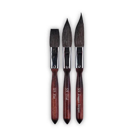 Artsecret Mini Dagger Oval  Flat Squirrel Hair Watercolor Brushes Set Professional Painting Brush For Painting Art Supplies