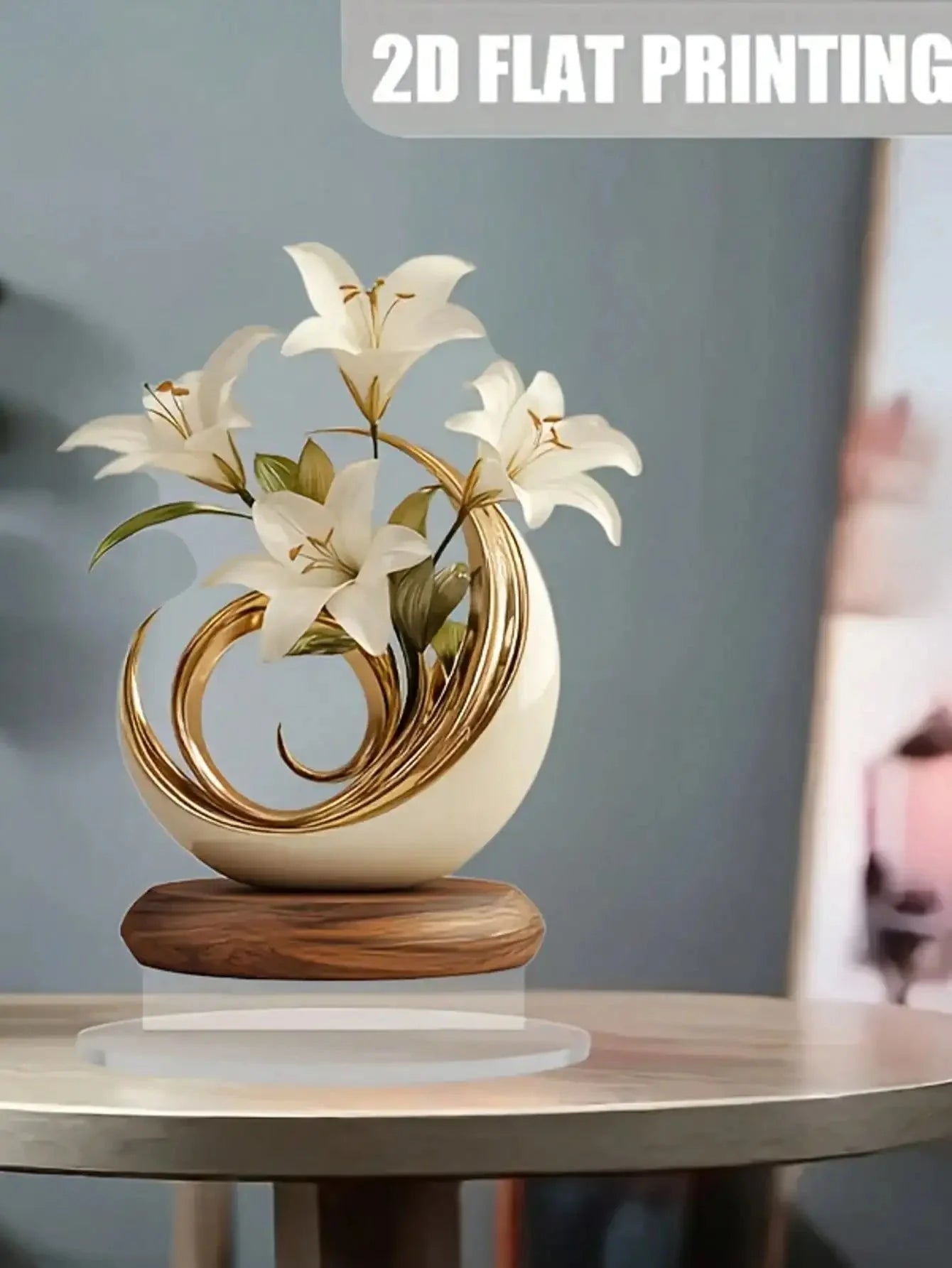 1 piece of lily desktop decoration ornament suitable for living room desktop and office decoraValentine Day wedding decor gifts