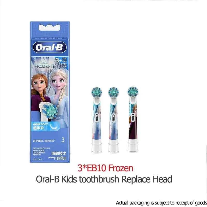 Oral B Children Electric Toothbrush Heads Frozen Utral Soft Tooth Brush Heads Round Brush Heads 2/3/4 hedas for 3-12 years old