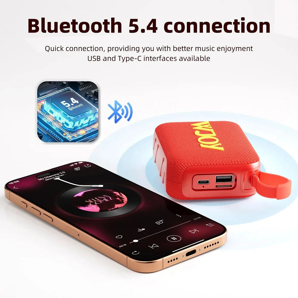 G04 Subwoofer Bluetooth 5.4 Speakers Hi-Fi Audio Supports Tandem Wireless Soundbar Cute Mini Portable Speaker for Home Theater