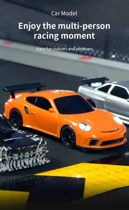 RTR RC Dift Race Car 1/43 Scale 4WD Gyro Four-wheel Drive Radio Control High Speed Model 2.4G Racing Drifting Cars Gifts Toys