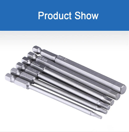 8pcs 100mm Hex Head Allen Wrench Drill Bits Set SAE Metric Allen Electric Hexagonal Bit Screwdriver Socket Bit Power Tool Parts