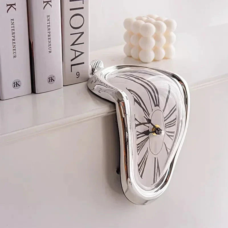 Novel Salvador Dali Style Melting Distorted Surreal Wall Clock