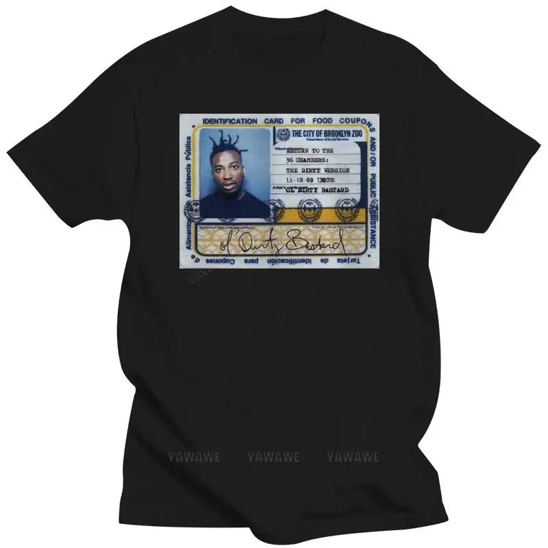 Mens Brand Fashion T-shirt Summer T Shirts for Men Ol Dirty Bastard ODB Rap Hip Hop Logo Black White Tee-shirt Shirts Tee S-4XL
