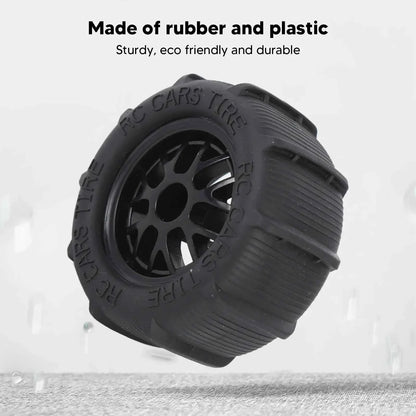 RC Beach Tires 1/14 1/16 1/18 Universal Rubber Plastic Good Grip Strong Cushioning RC Car Desert Wheels RC Desert Wheels