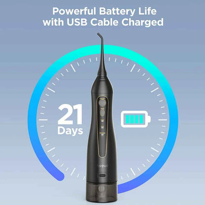 Fairywill Portable Dental Water Flosser - 300ML USB Rechargeable Oral Irrigator with 7 Jet Tips
