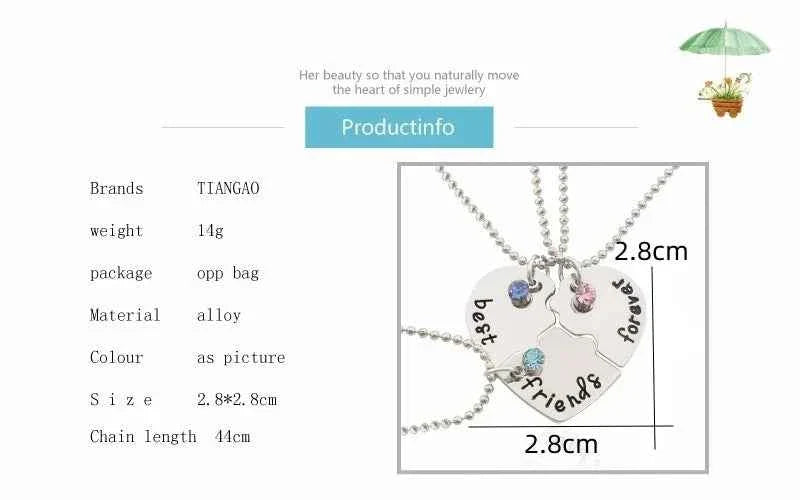 New Best Friends Necklace For Women Girls Broken Heart Puzzle Musical Note Pendant Necklaces BFF Friendship Forever Jewelry Gift
