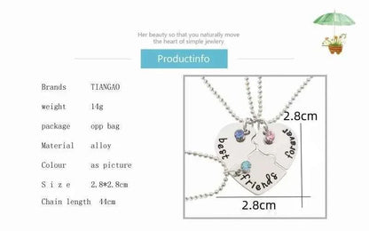 New Best Friends Necklace For Women Girls Broken Heart Puzzle Musical Note Pendant Necklaces BFF Friendship Forever Jewelry Gift