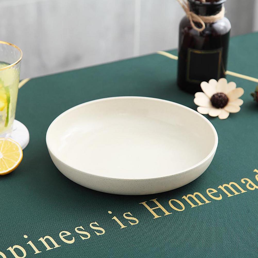 Wheat Fiber Plate Microwave Plastic Plates Dinner Plate BPA Free Food Grade Round Shape Food Dish Fruit Salad Dish Kitchen Plate