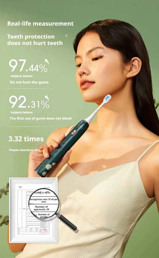 SOOCAS X3S White Rose Adult Smart Sonic Electric Toothbrush IPX7 Waterproof Ultrasonic Tooth Brush Upgraded 180 days life